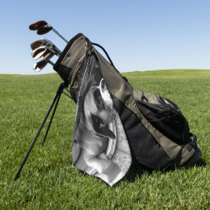 Serviette De Golf Chien de boxe sur Windowsill gtcna