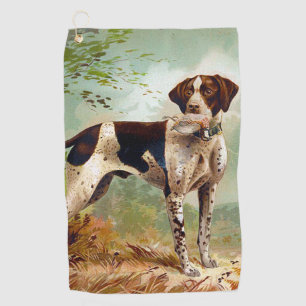 Serviette De Golf Chien de chasse avec oiseau dans la bouche