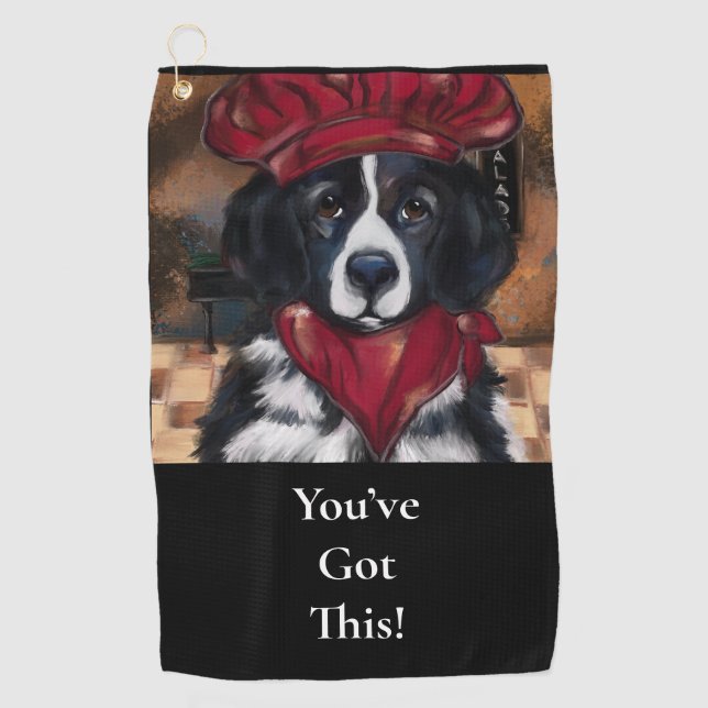 Serviette De Golf Chien de Terre-Neuve (Devant)