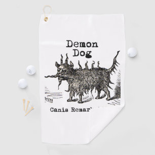 Serviette De Golf Chien Demon Vintage Funny migre