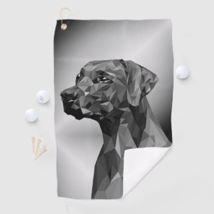 Serviette De Golf Chien géométrique gris 