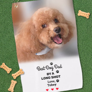 Serviette De Golf Chien photo Meilleur papa Nom Golfer Fun Amoureux 