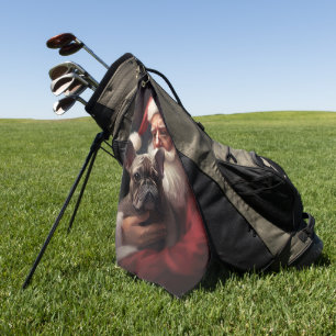 Serviette De Golf Chien-taureau français avec Noël Festif du Père No