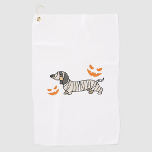 Serviette De Golf Chien teckel Halloween Maïs de Bonbon Pleine Lune