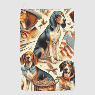 Serviette De Golf Chien vintage sans soudure