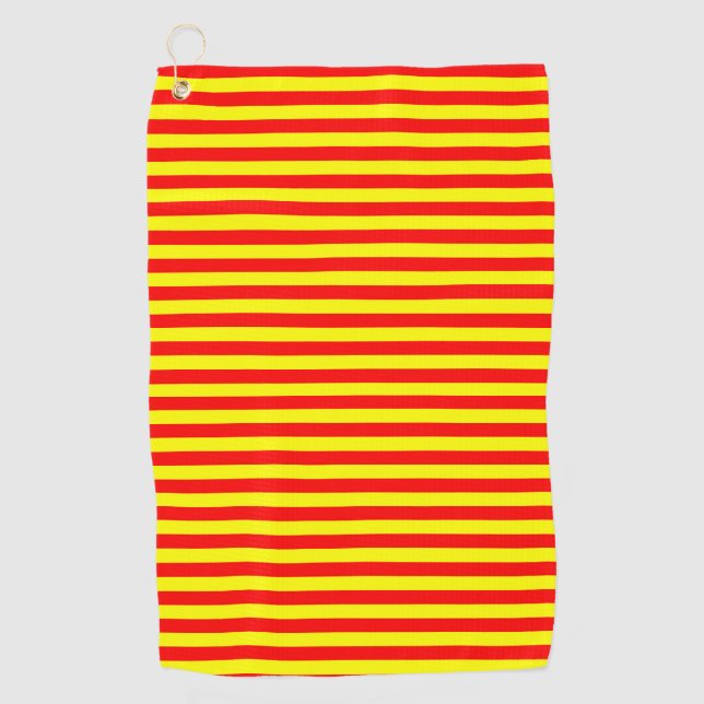 Serviette De Golf china kyrgyzstan spain flag stripes red yellow pat (Devant)