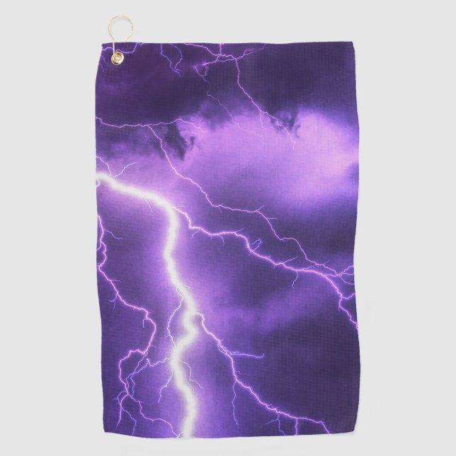 Serviette De Golf ciel magnifique, tonnerre (Devant)