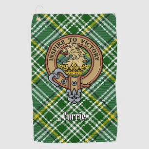 Serviette De Golf Cimier de lion Clan Currie sur Tartan