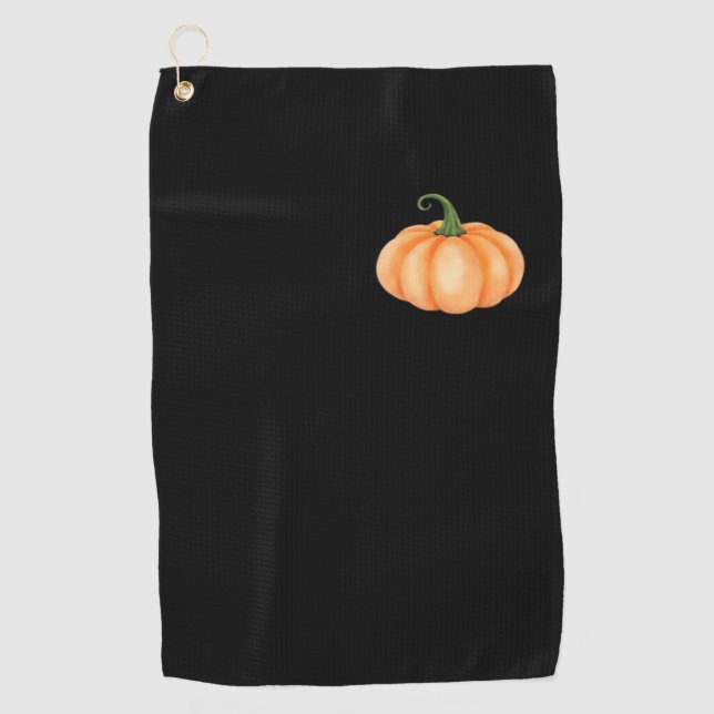 Serviette De Golf Citrouille aquarelle - Automne et Halloween Concep (Devant)
