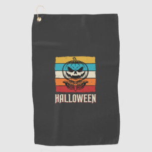 Serviette De Golf Citrouille Crâne Halloween Rétro Vintage