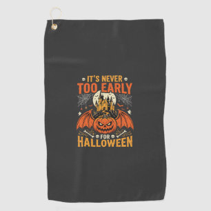 Serviette De Golf Citrouille d'Halloween Jamais Trop Tôt Château Gra