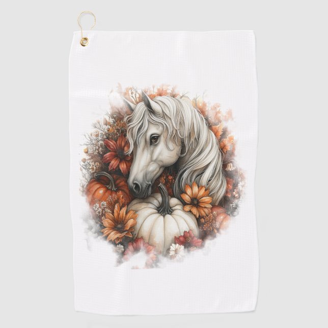 Serviette De Golf Citrouille du pays du cheval (Devant)