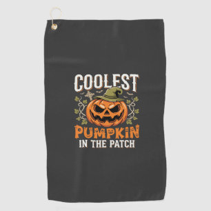 Serviette De Golf Citrouille la plus cool du patch design Halloween