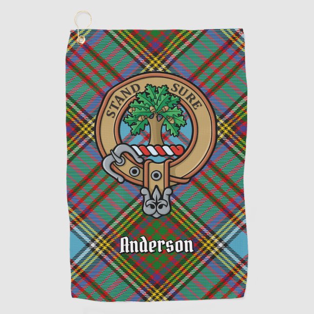 Serviette de golf Clan Anderson Crest (Devant)