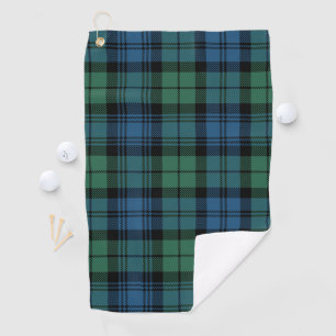 Serviette De Golf Clan Campbell Plaid Tartan Vert Bleu Noir Chèque