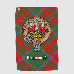 Serviette De Golf Clan Drummond Crest sur Tartan