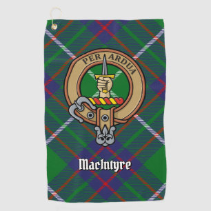 Serviette De Golf Clan MacIntyre Crest sur la chasse Tartan