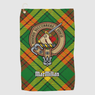 Serviette De Golf Clan MacMillan Crest sur Tartan