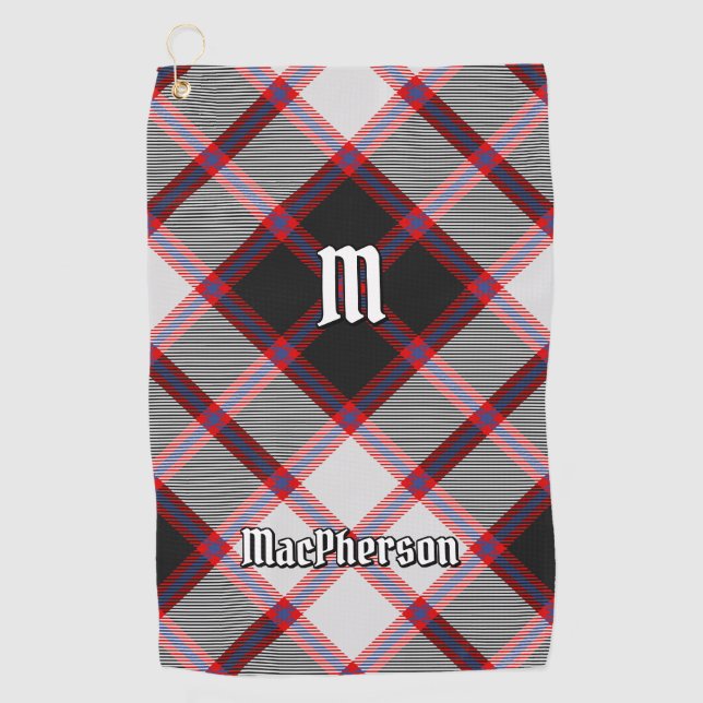 Serviette De Golf Clan MacPherson Chasse Tartan Golf Towel (Devant)