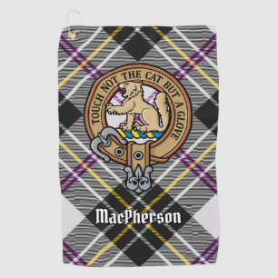 Serviette De Golf Clan MacPherson Crest sur la robe Tartan Golf Towe