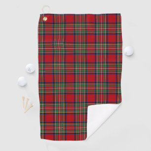 Serviette De Golf Clan plaid Stewart Red Green Blue Check Tartan