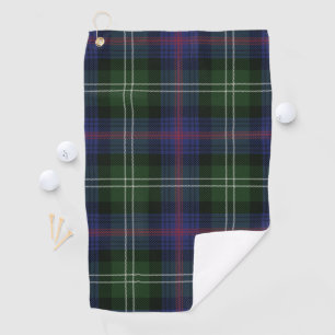 Serviette De Golf Clan Plaid Sutherland violet noir Tartan