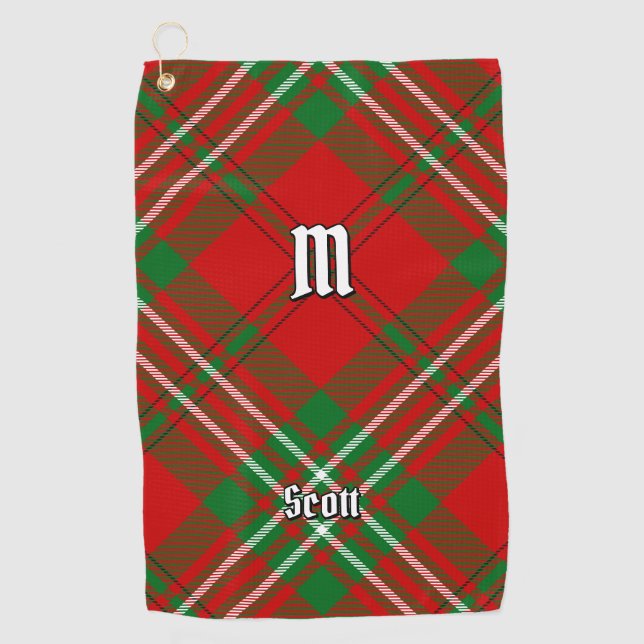 Serviette de golf Clan Scott Red Tartan (Devant)