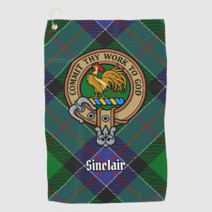 Serviette De Golf Clan Sinclair Crest sur la chasse Tartan