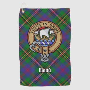 Serviette De Golf Clan Wood Crest sur Tartan