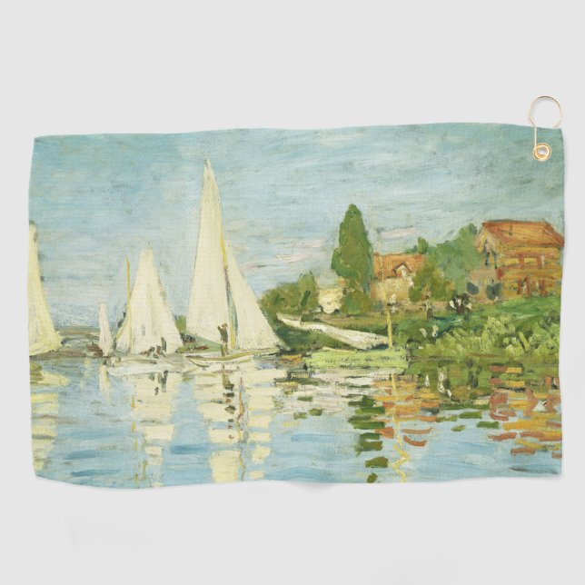 Serviette De Golf Claude Monet. Régates à Argenteuil (Horizontal)