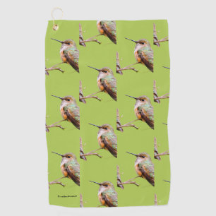 Serviette De Golf Colibri roux sur la succursale de California Lilac