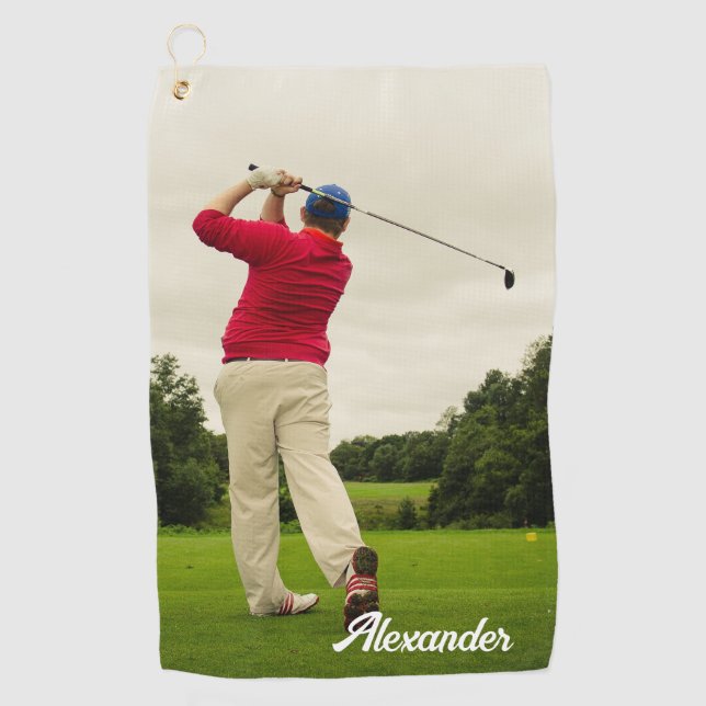 Serviette De Golf Collage Photo Famille Personnalisée Simple Serviet (Devant)