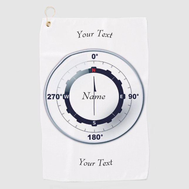 Serviette De Golf Compas des navires nautiques (Devant)