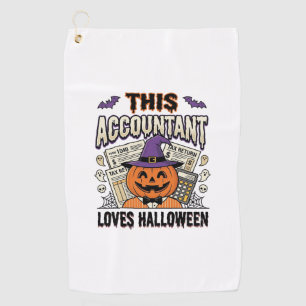 Serviette De Golf Comptable d'Halloween Drôle Saison fiscale effraya