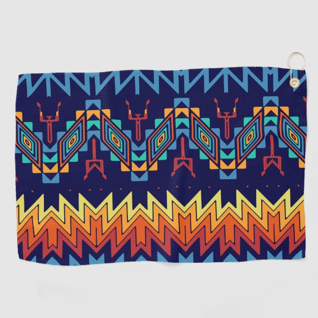 Serviette De Golf Conception abstraite de la conception tribale (Horizontal)