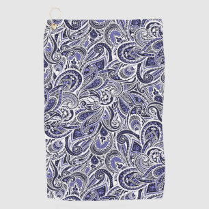 Serviette De Golf Conception blanche bleue mignonne de motifs de