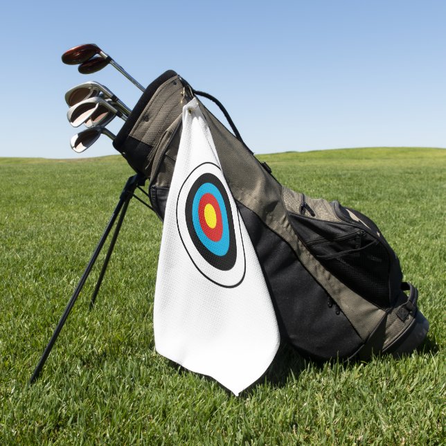 Serviette De Golf Conception cible Bullseye (Vert)