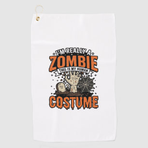 Serviette De Golf Conception de chemise Halloween Costume Zombie Vin