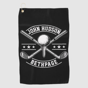Serviette De Golf Conception de golf avec Modèle Monogramme de couro