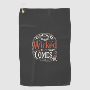 Serviette De Golf Conception de Halloween Wicked This Way Comes_1