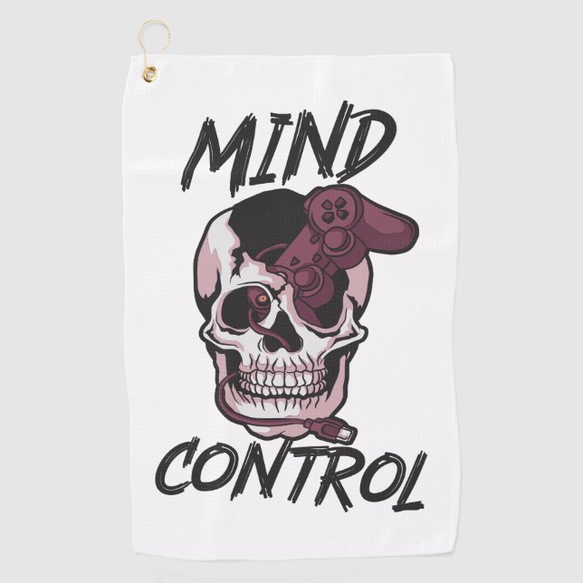 Serviette De Golf Conception de jeux de contrôle mental (Devant)