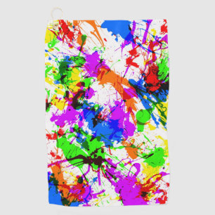 Serviette De Golf Conception de peinture brillante et colorée