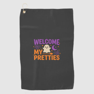 Serviette De Golf Conception de SVG Halloween Ghost Welcome My Prett