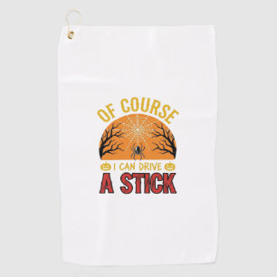 Serviette De Golf Conception de T-shirt drôle d'Halloween avec une t