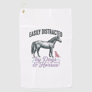 Serviette De Golf Conception de t-shirt facilement distrait par les
