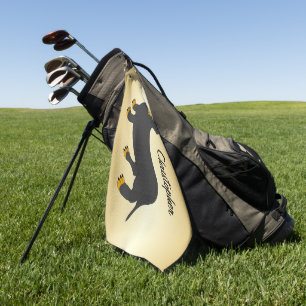 Serviette De Golf Conception de teckel personnalisée