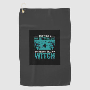 Serviette De Golf Conception de test ADN de sorcière d'Halloween