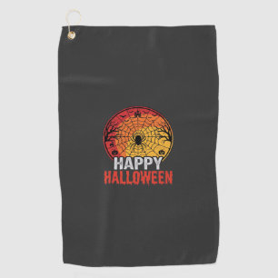 Serviette De Golf Conception de toile d'araignée de joyeux Halloween