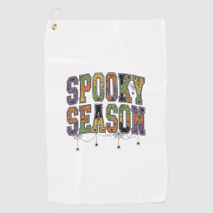 Serviette De Golf Conception de typographie Halloween vintage de sai