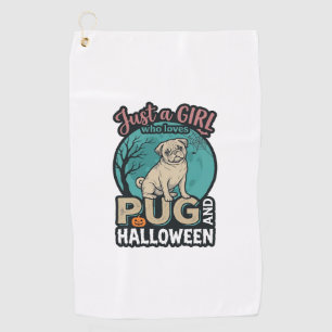 Serviette De Golf Conception de vecteur vintage de fille de Hallowee